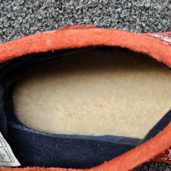 UGG Kaelou Red White Suede Bandana Booties Size 4 - Picture 8 of 8